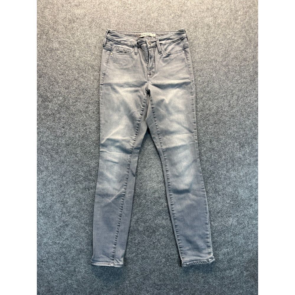 Athleta Jeans Women's 0 Skinny‎ Sculptek Mid Rise Grey Stretch Denim